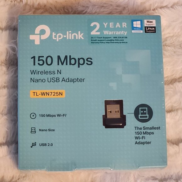 TP-Link TL-WN725N 150Mbps Wireless N Nano USB Adapter – Compact & Reliable - Picture 1 of 10